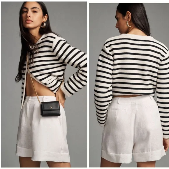 NWT Anthropologie Faithfull The Brand Les Deux Linen Shorts - Picture 1 of 1